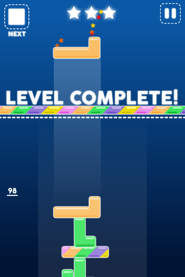 Geometry Tower Game Level Progress Screenshot.