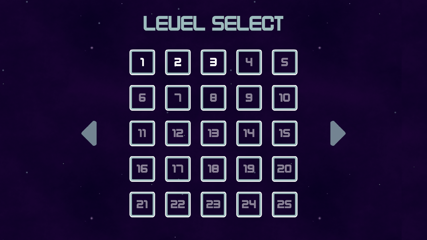 Get the Stars Extended Game Level Select Screenshot.