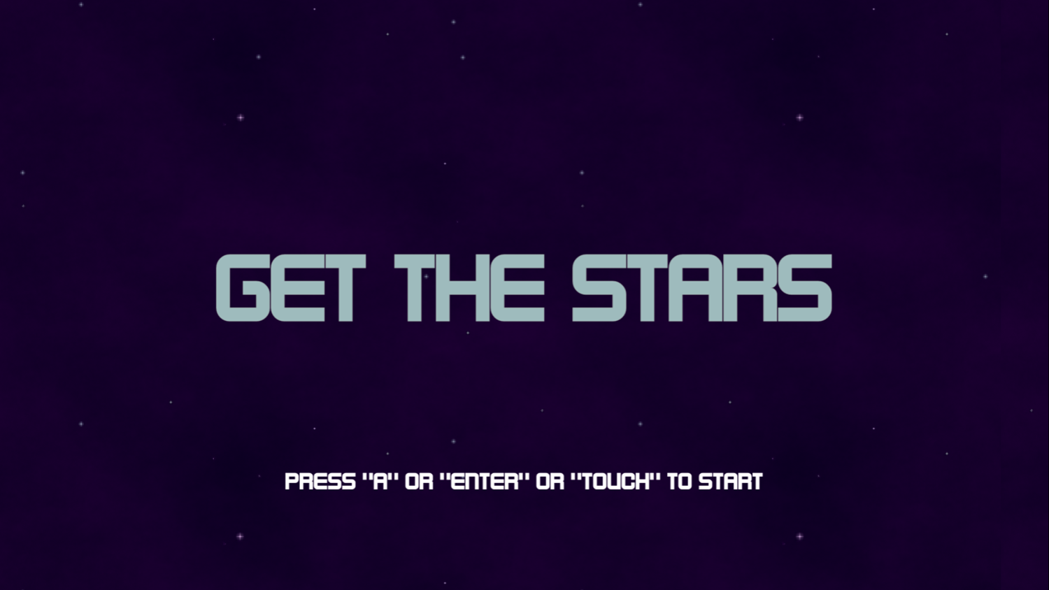 Get the Stars Game Welcome Screen Screenshot.