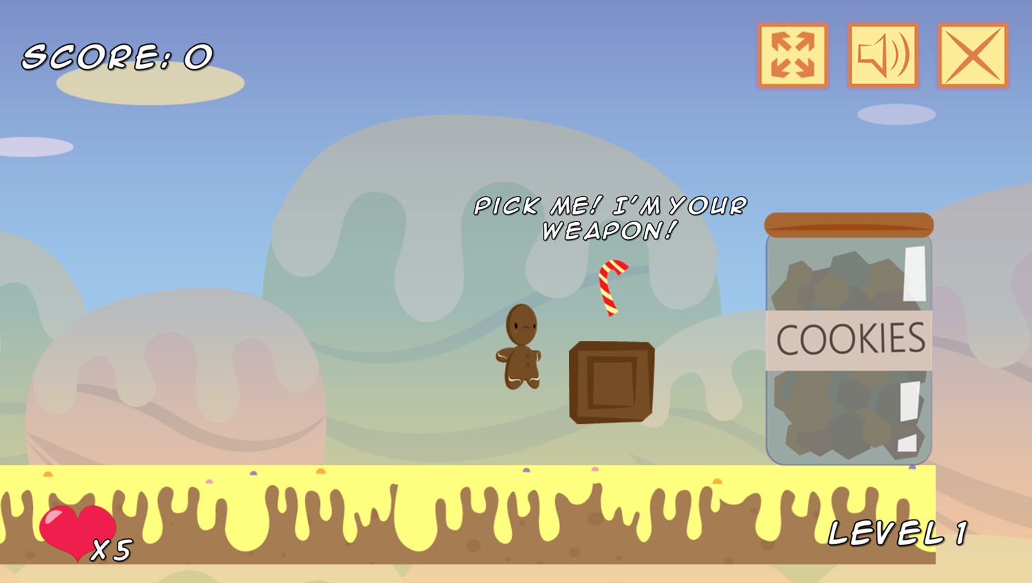 Gingerman Rescue Game Instructions Screenshot.