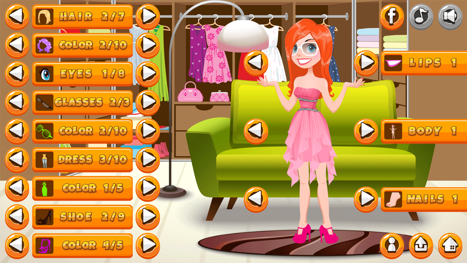 Girl Dress Up Game Dressed Model Screenshot.