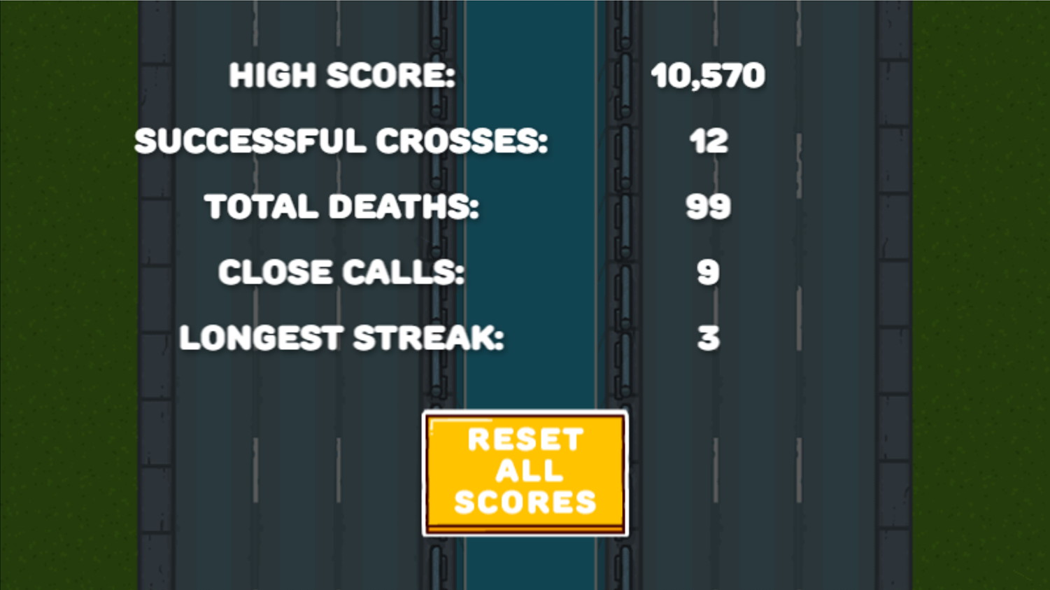 Go Chicken Go Game Stats Screen Screenshot.