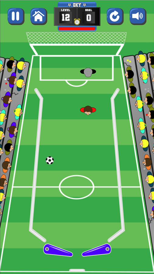 Goal Pinball Game Goalie and Defenseman Screenshot.