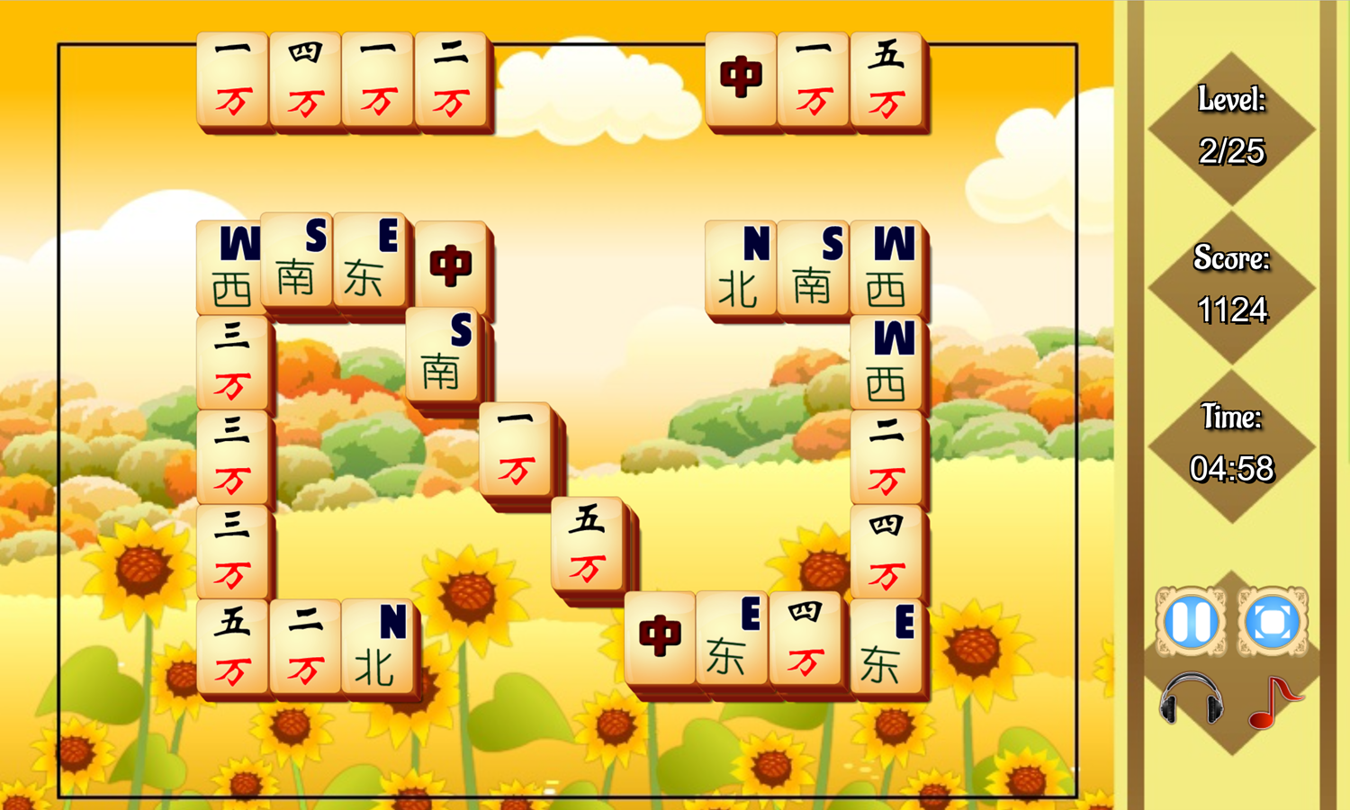 Golden Autumn Mahjong Game Screenshot.