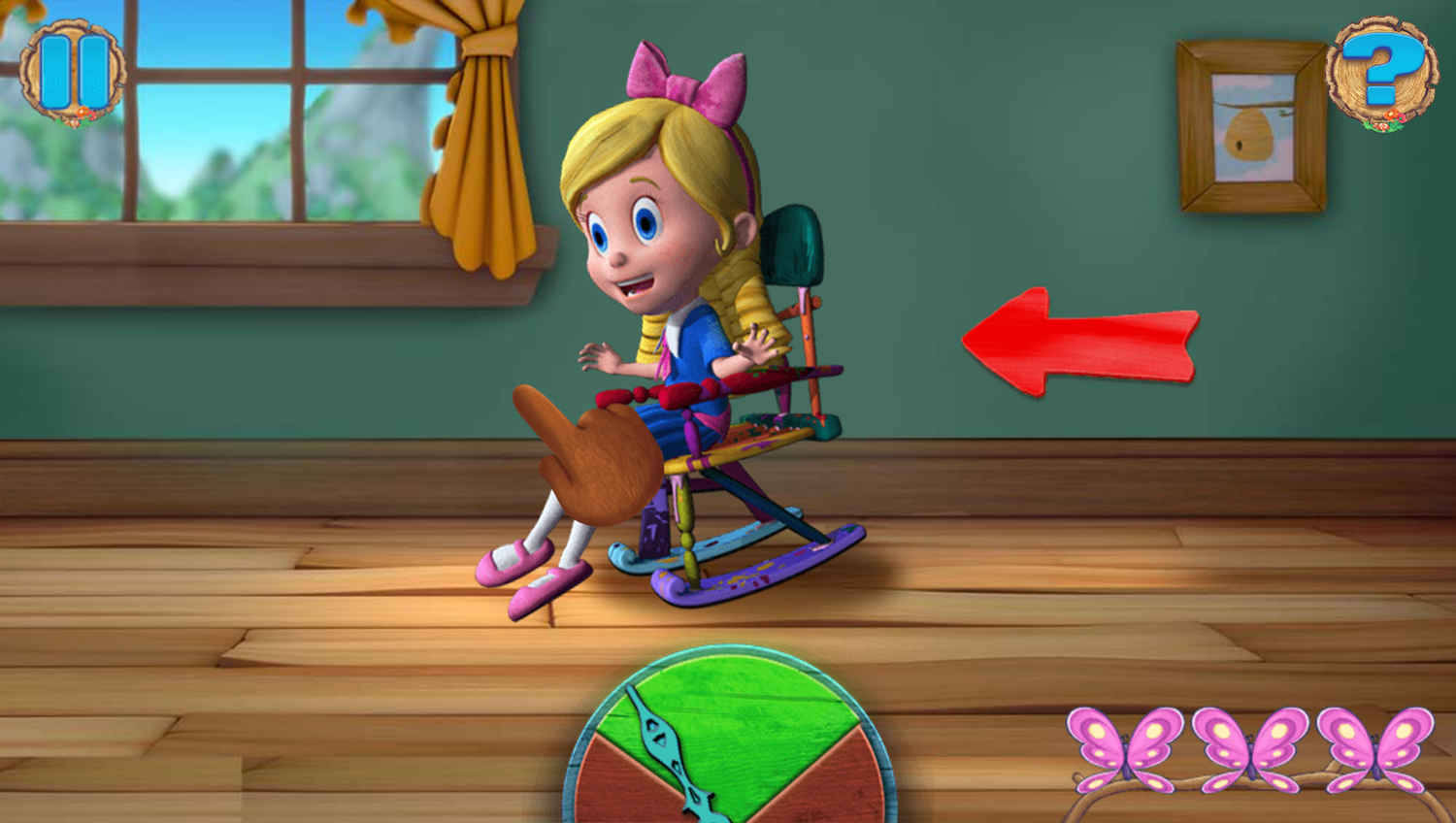 Goldie and Bear Fairy Tale Forest Adventures Game Chair Balance Play Screenshot.
