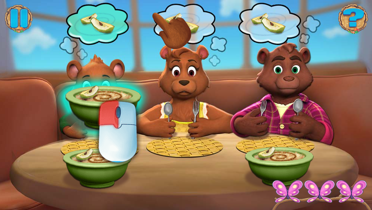 Goldie and Bear Fairy Tale Forest Adventures Game Giving Food How To Play Screenshot.