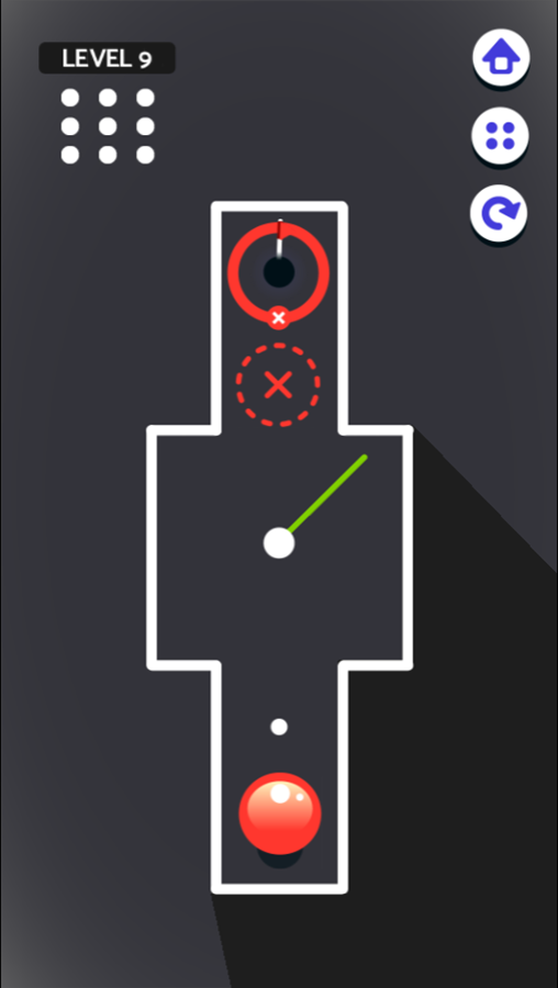 Golf Field 2 Game Level With a Moving Laser Screenshot.