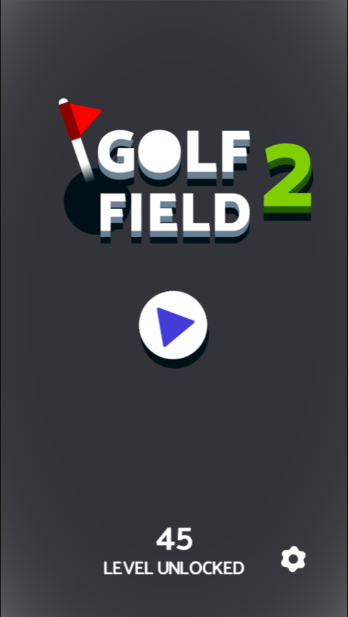 Golf Field 2 Game Welcome Screen Screenshot.