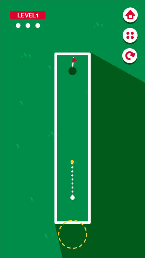 Golf Field Game Level Play Screenshot.