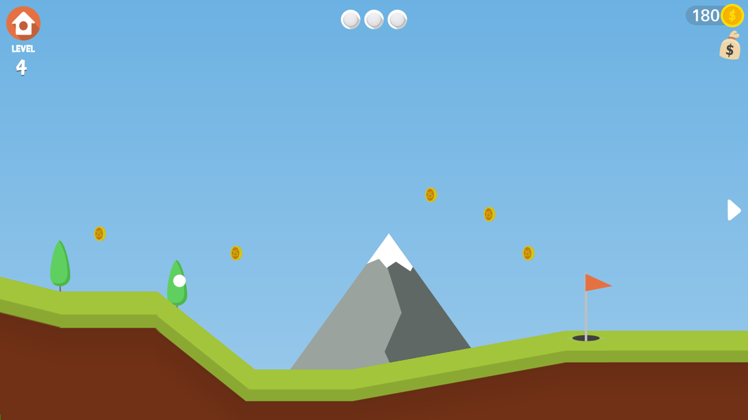 Golf Hill Game Play Screenshot.