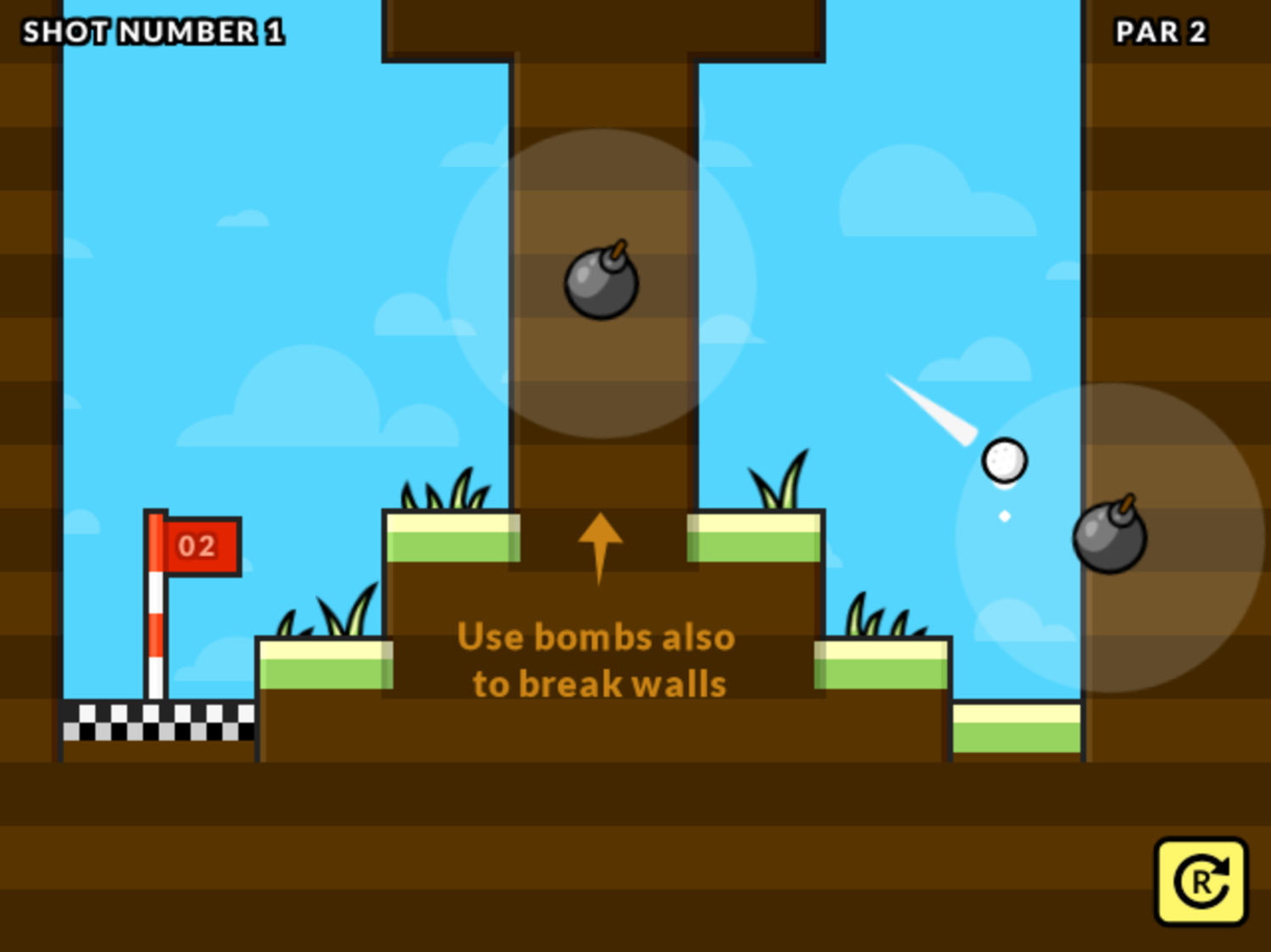 Golf is a Blast Game Instructions Screenshot.