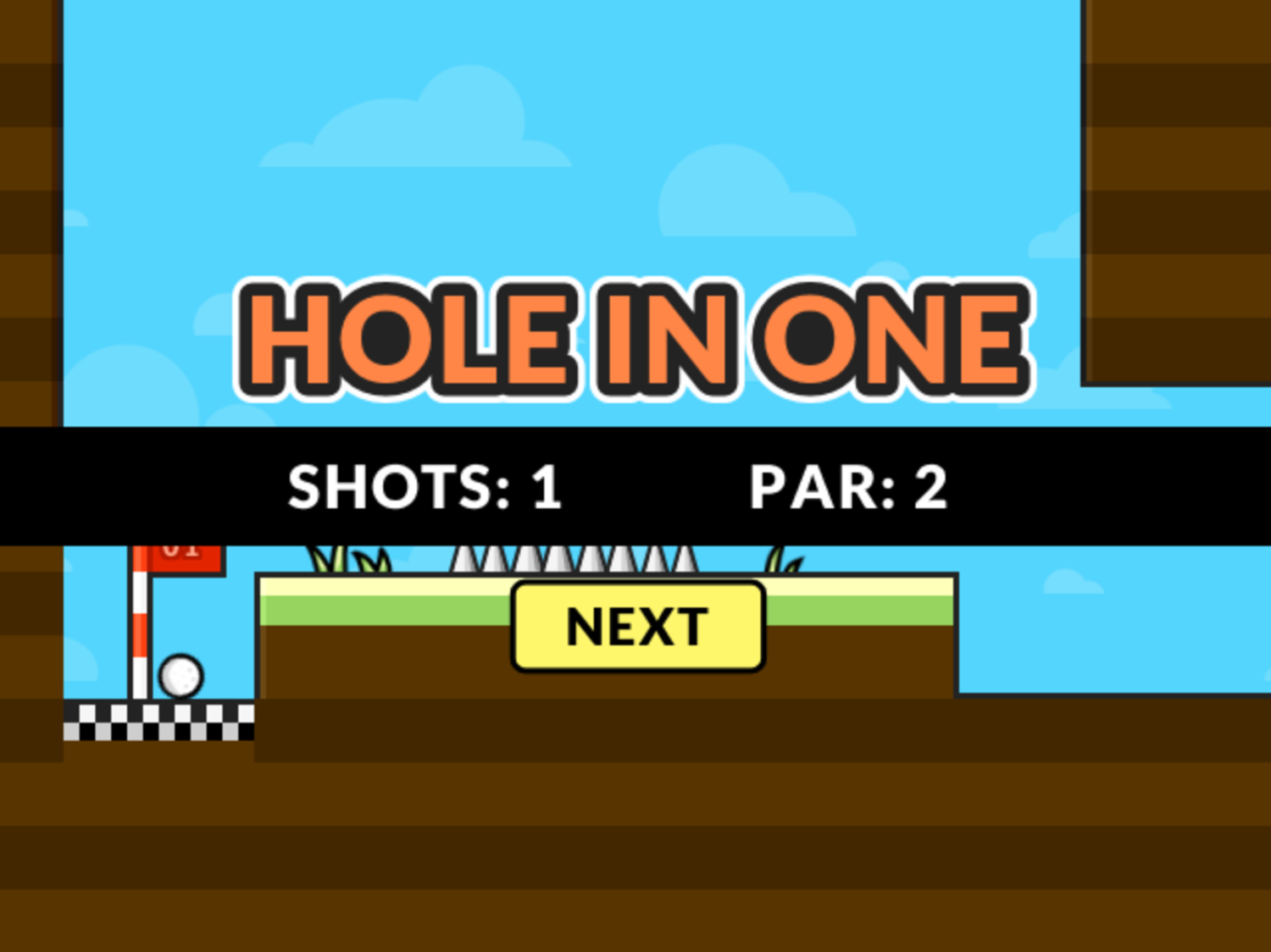 Golf is a Blast Game Level 1 Completed Screenshot.