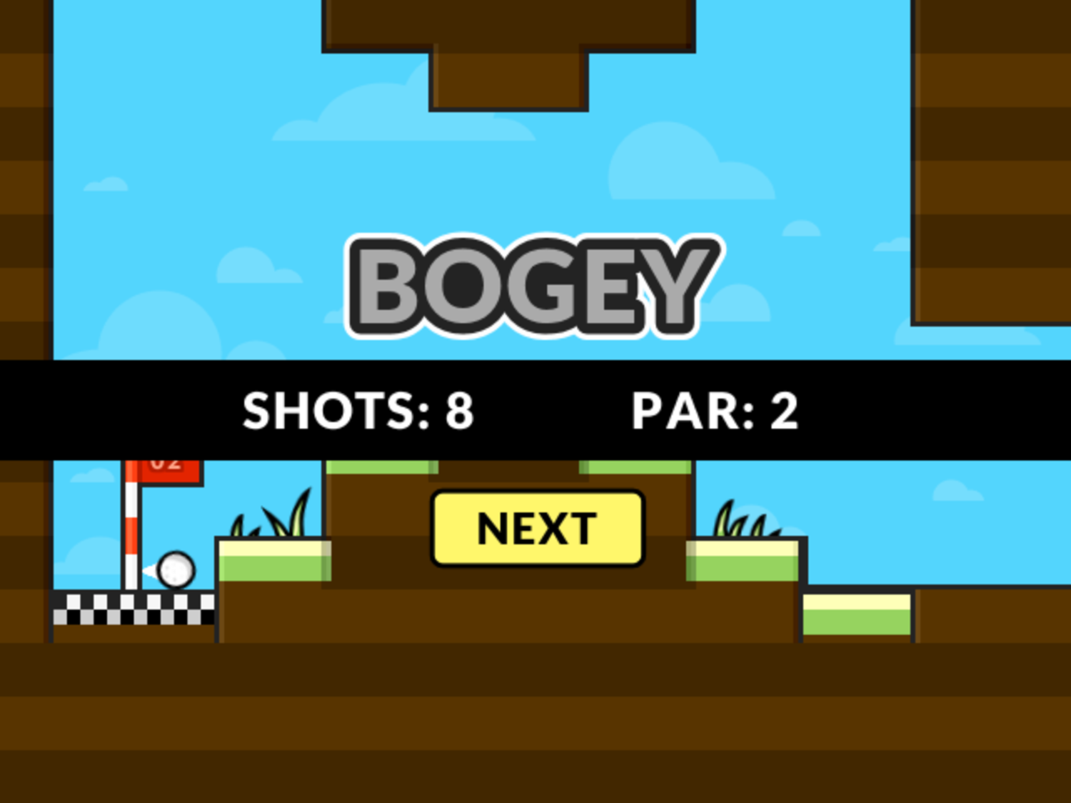 Golf is a Blast Game Level 2 Completed Screenshot.