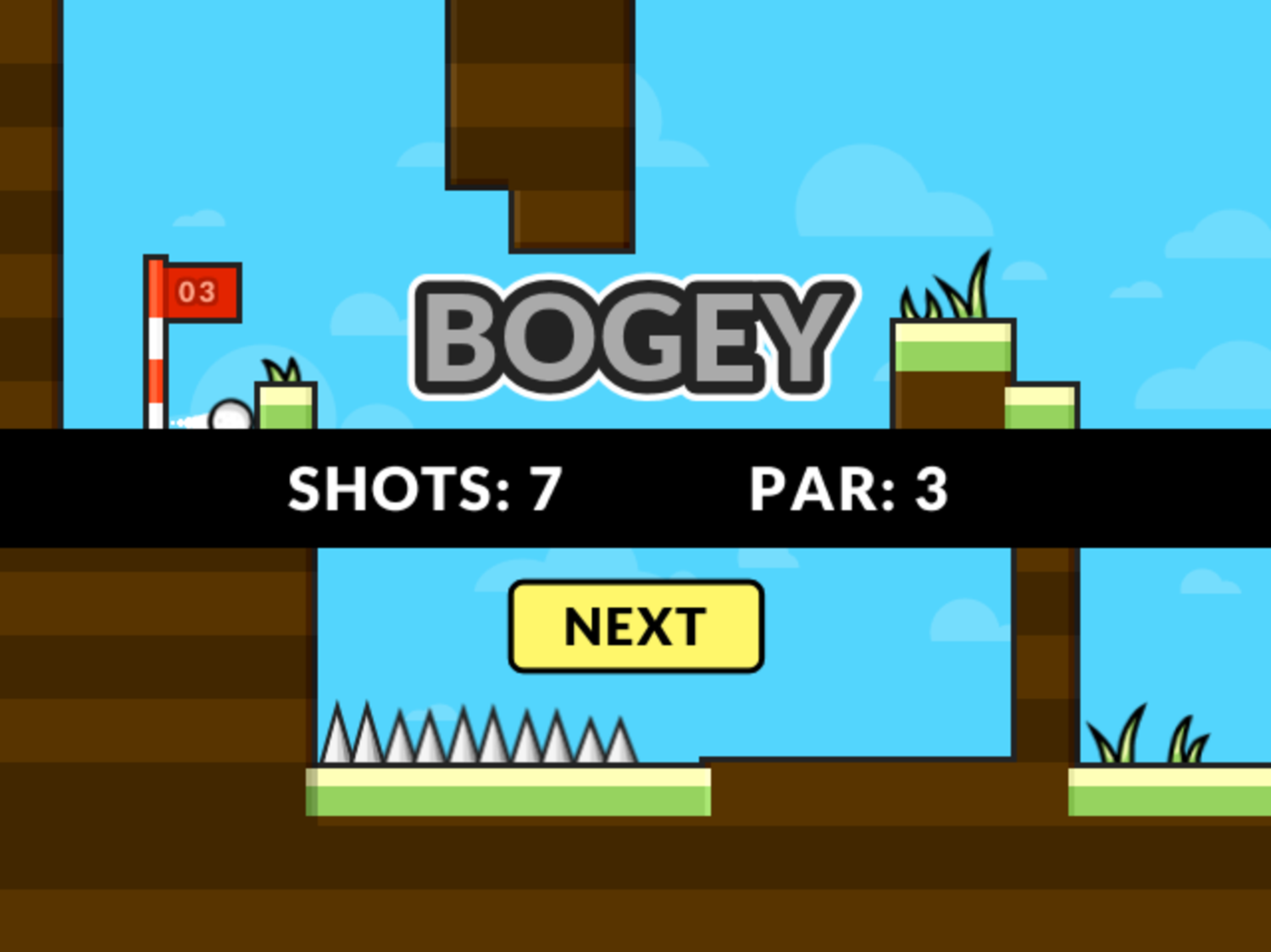 Golf is a Blast Game Level 3 Completed Screenshot.