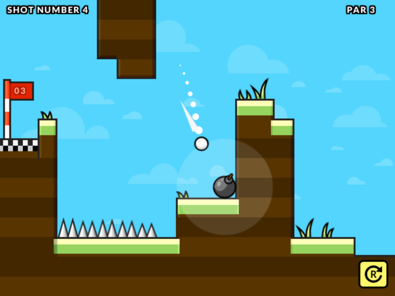 Golf is a Blast Game Level 3 Play Screenshot.