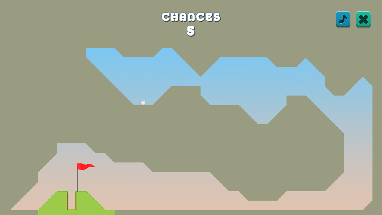 Golf Mania Game Level Progress Screenshot.