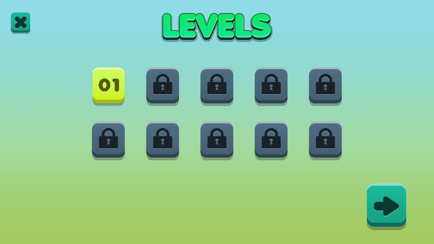 Golf Mania Game Level Select Screenshot.