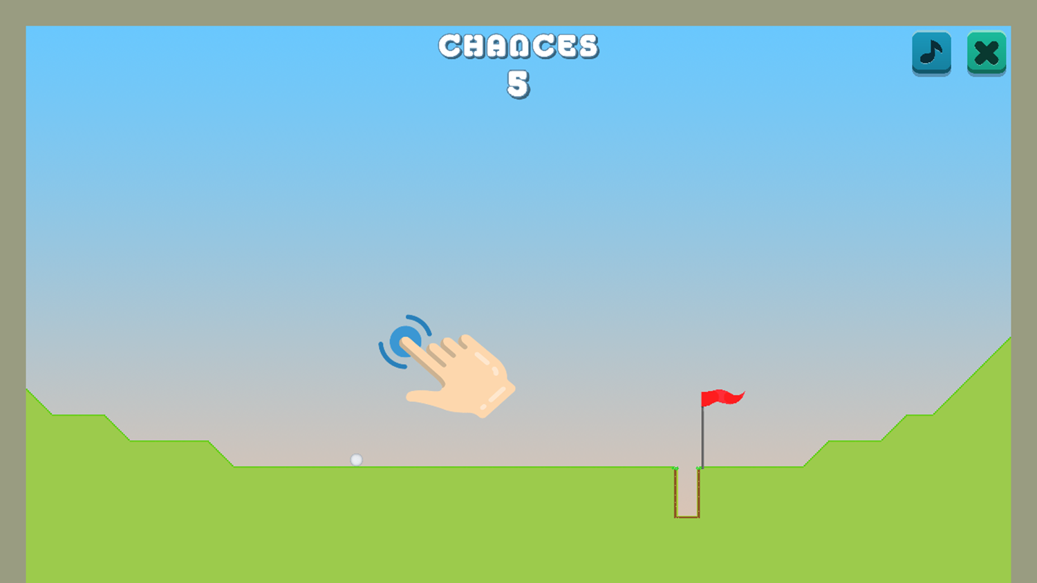 Golf Mania Game Level Start Screenshot.