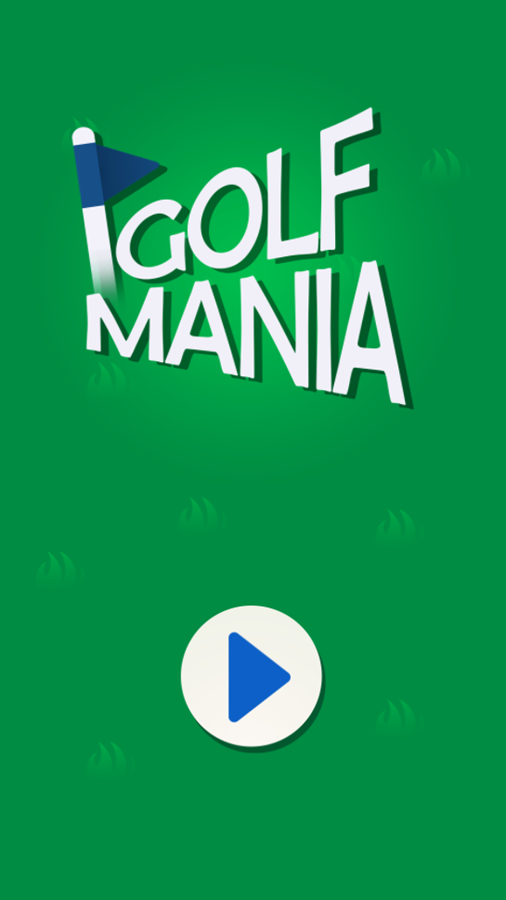 Golf Mania Game Welcome Screen Screenshot.