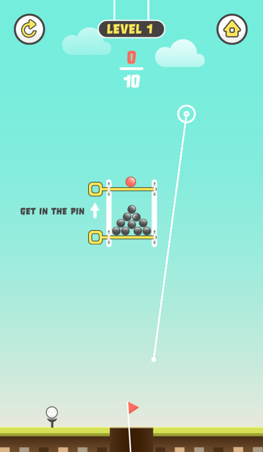 Golf Pin Game Play Screenshot.