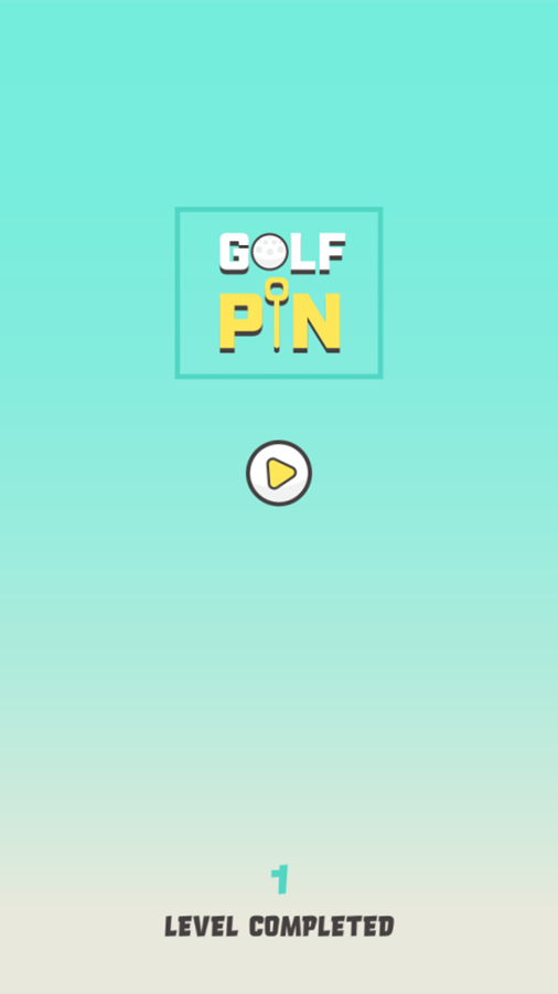 Golf Pin Game Welcome Screen Screenshot.