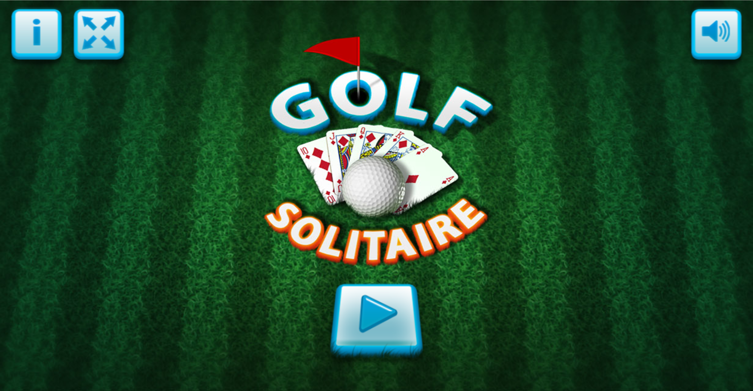 Golf Solitaire Welcome Screen Screenshot.