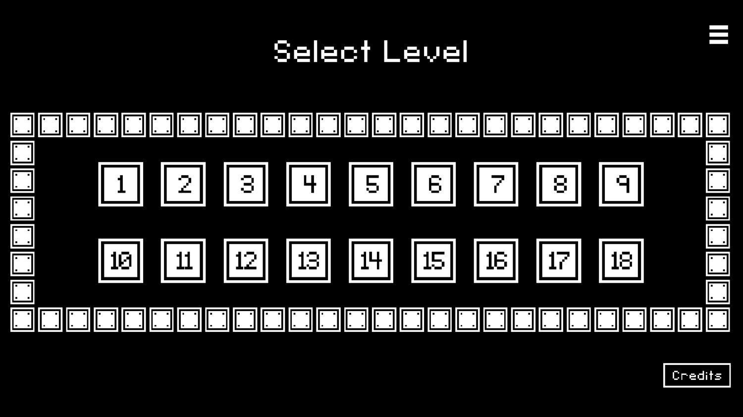 Grab 50 Coins Game Level Select Screen Screenshot.