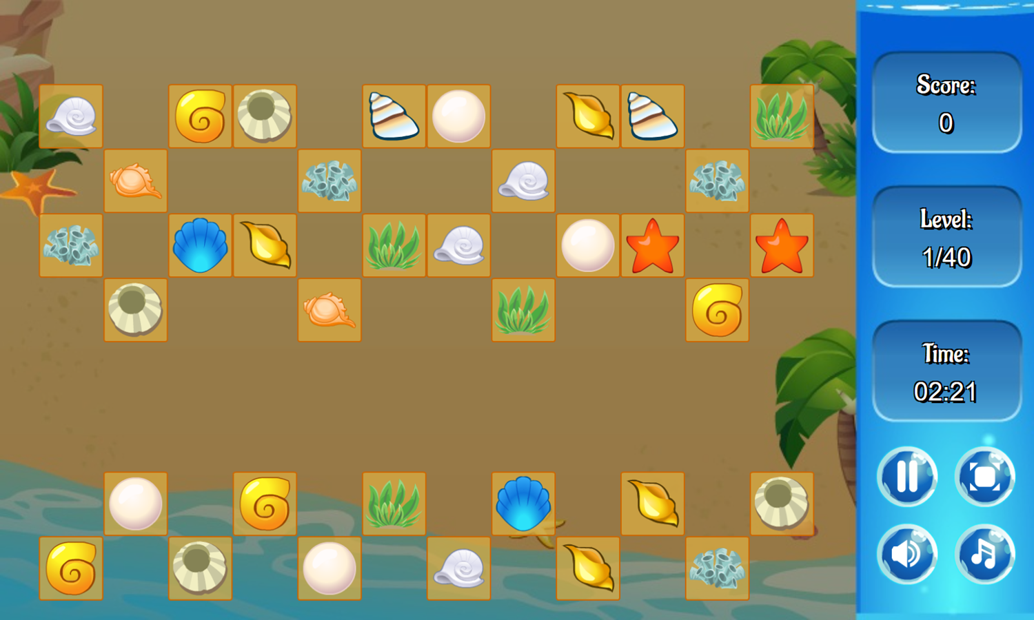 Grab It Mahjong Game Start Screenshot.