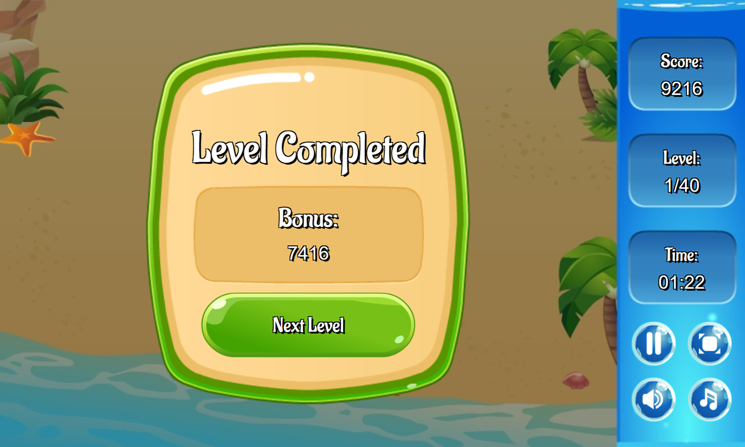 Grab It Mahjong Level Completed Screenshot.