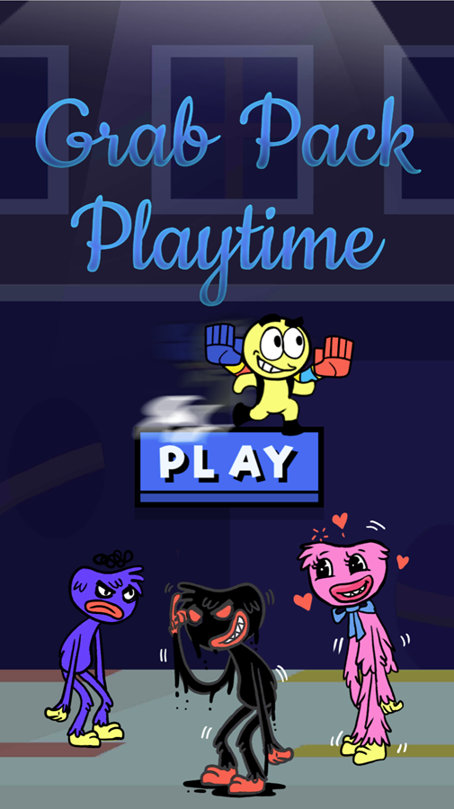 Grab Pack Playtime Game Welcome Screen Screenshot.