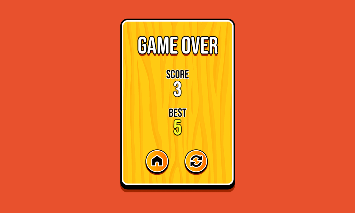 Grab The Cookie Game Over Screen Screenshot.