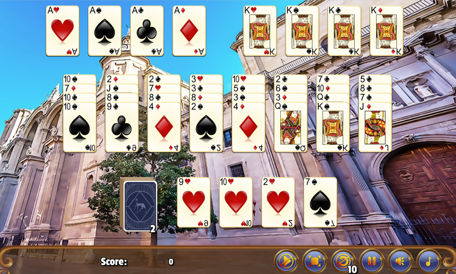 Granada Solitaire Game Screenshot.