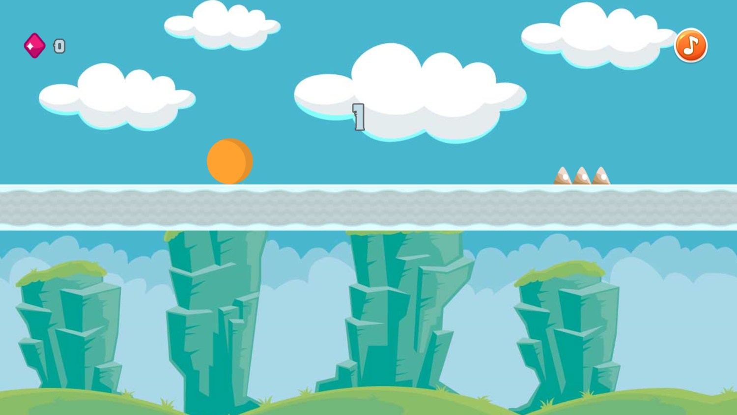 Gravity Ball Game Start Screenshot.