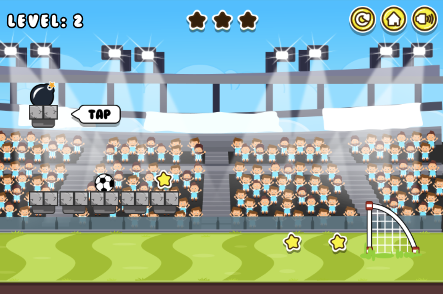 Gravity Soccer 3 Game Bomb Screenshot.