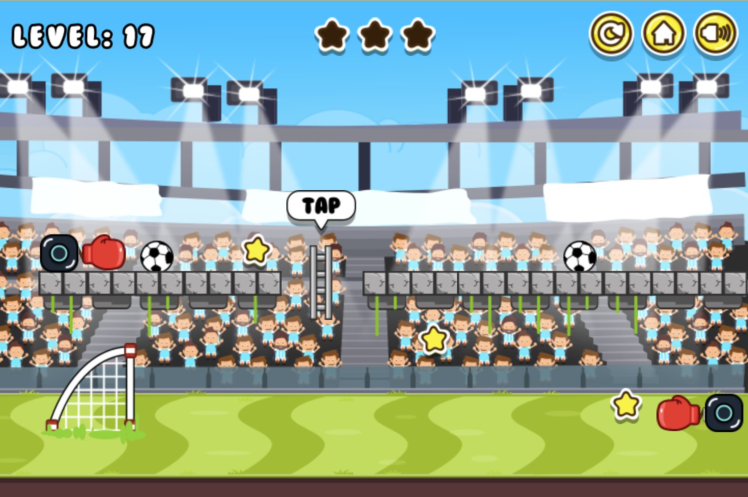 Gravity Soccer 3 Game Ladder Screenshot.