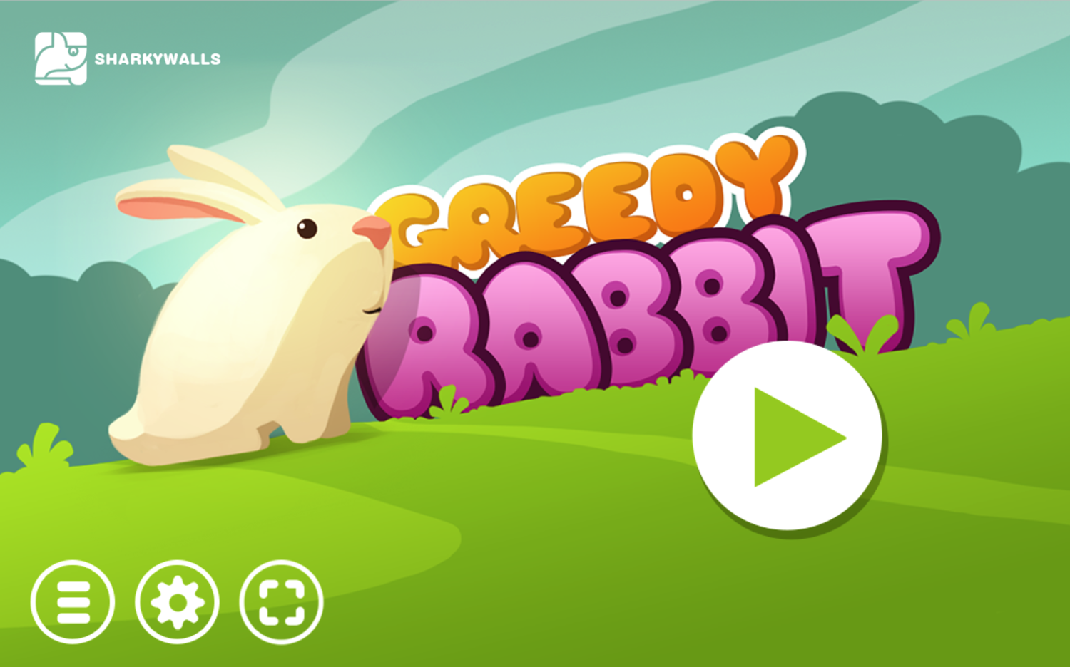 Greedy Rabbit Game Welcome Screen Screenshot.