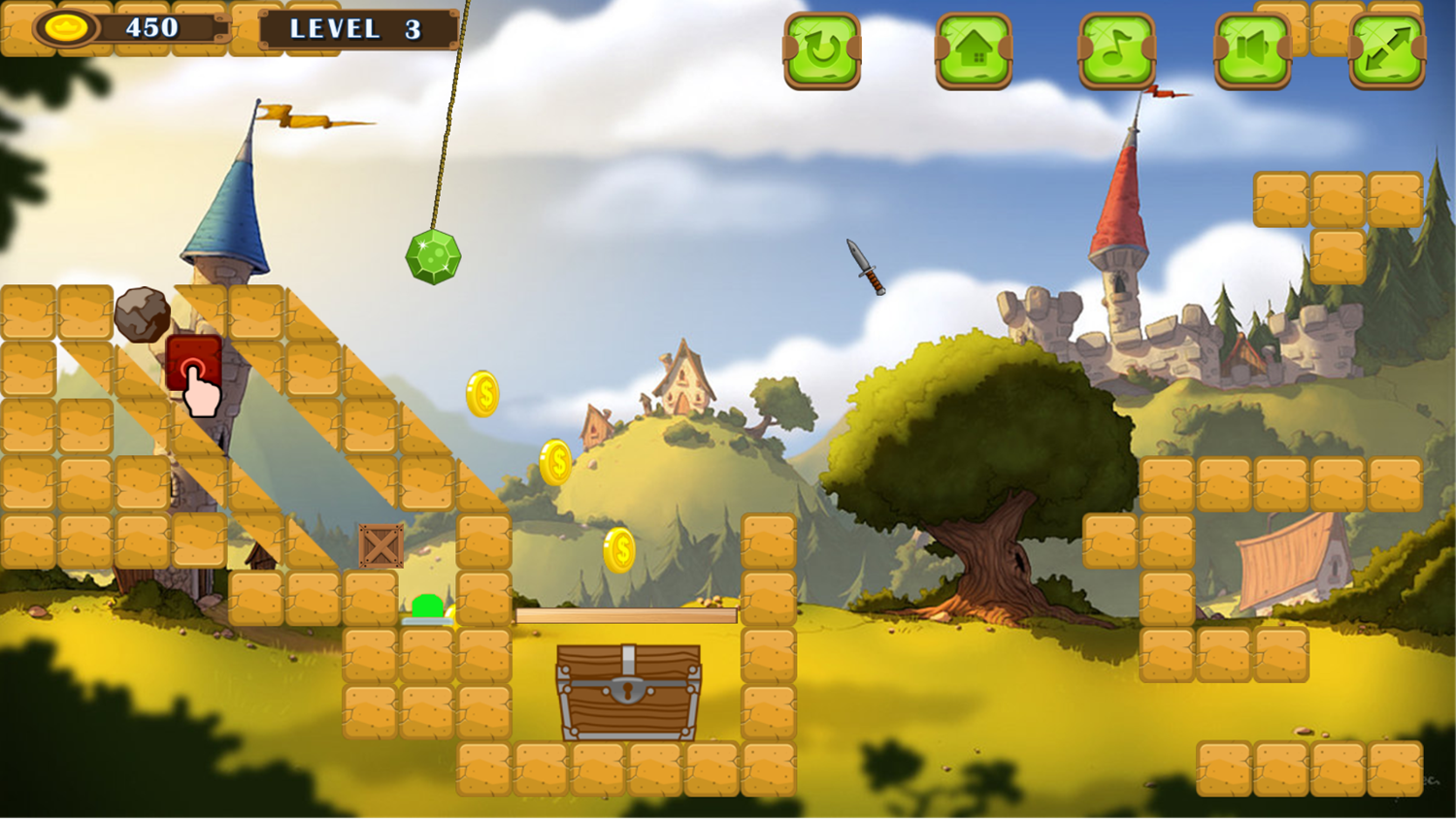 Green Diamond Game Next Level Screenshot.