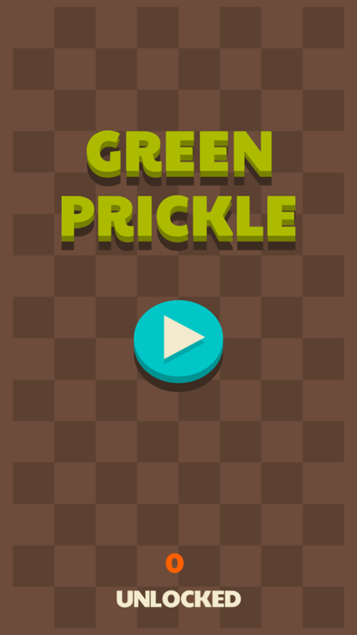 Green Prickle Game Welcome Screen Screenshot.