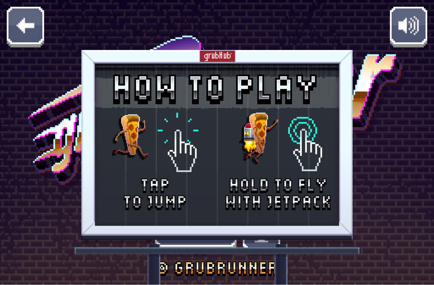 Grub Run Game How To Play Screenshot.