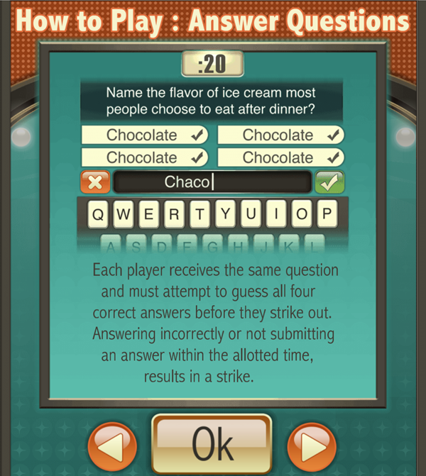 Guess It Game How to Play Answer Questions Screen Screenshot.