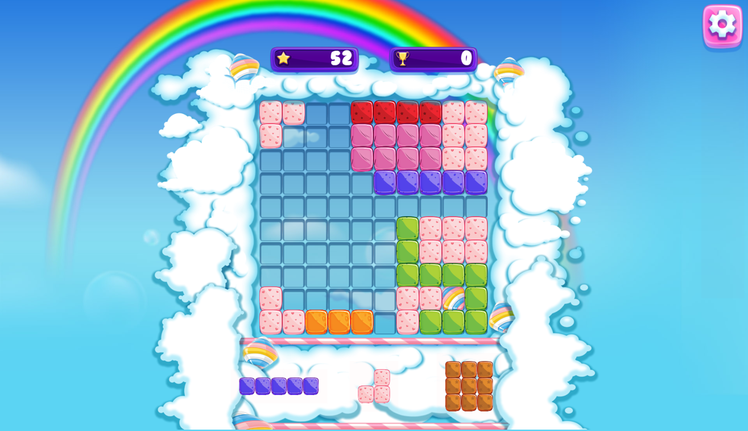 Gummy Blocks Game Play Screenshot.