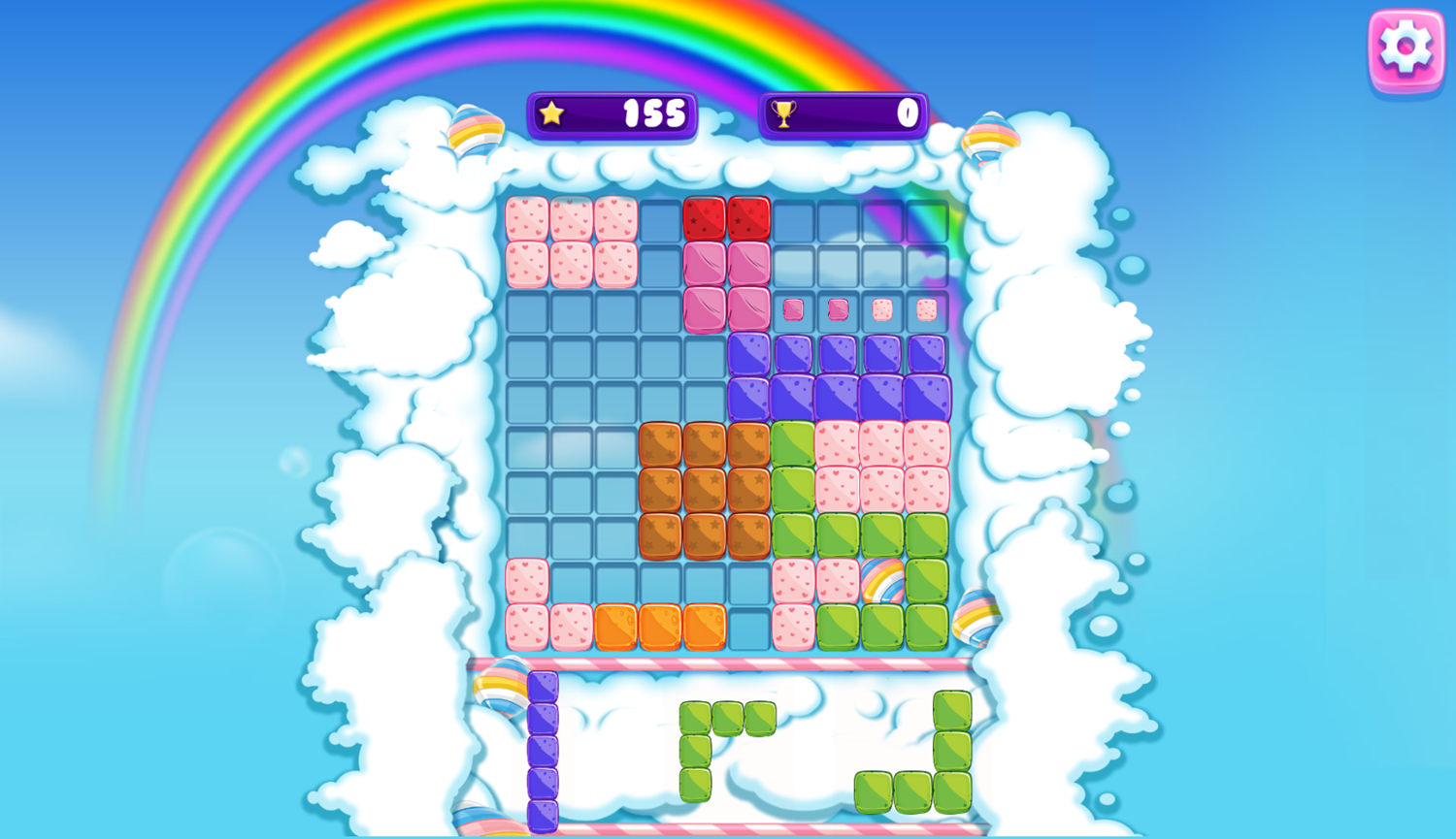 Gummy Blocks Game Progress Screenshot.