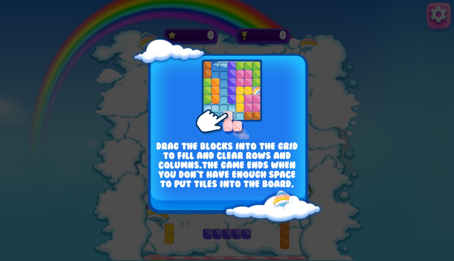 Gummy Blocks Game How To Play Screenshot.