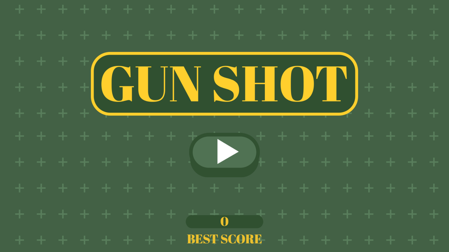 Gun Shot Game Welcome Screen Screenshot.