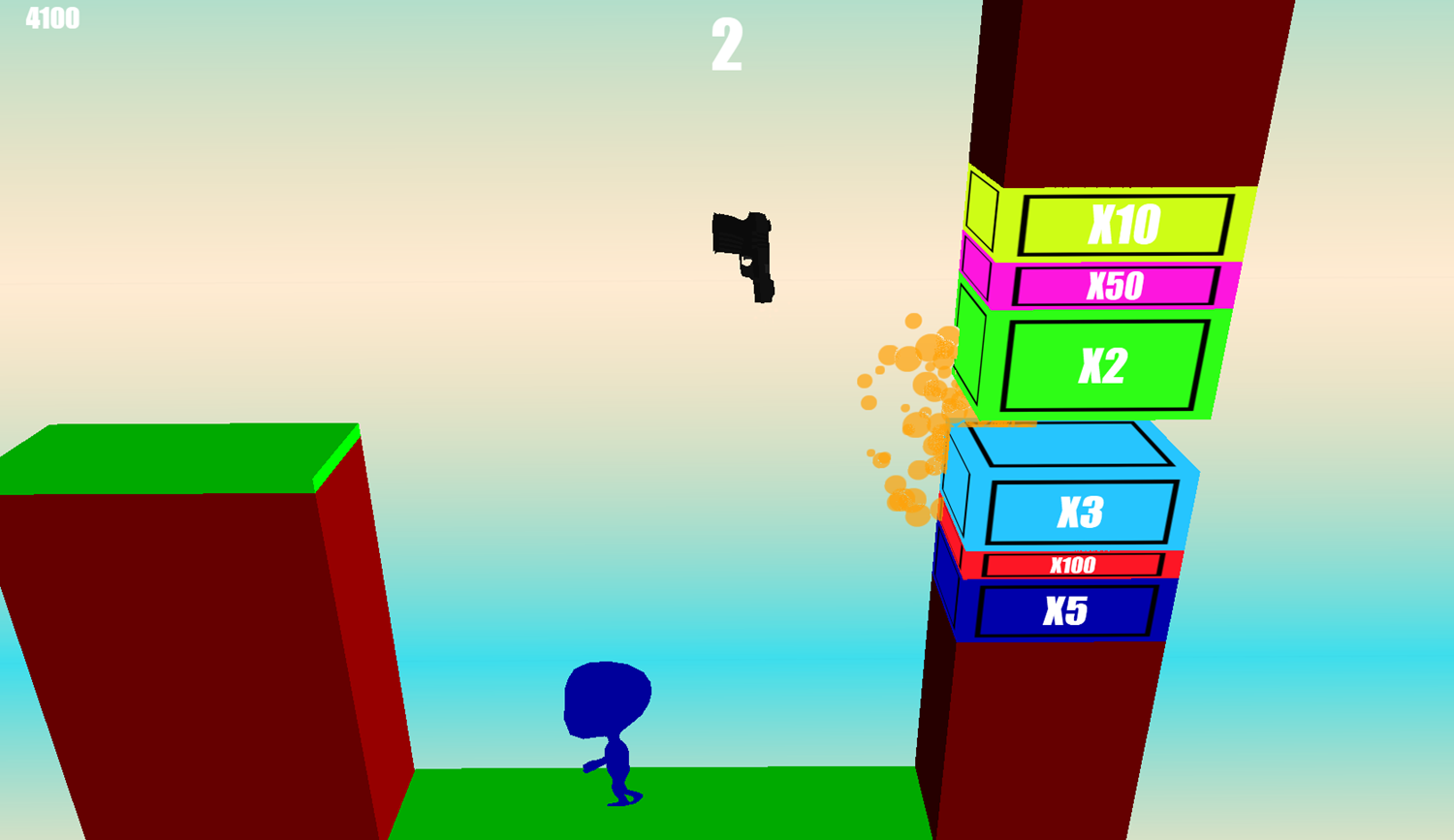 Gun Sprint Game Level Progress Screenshot.