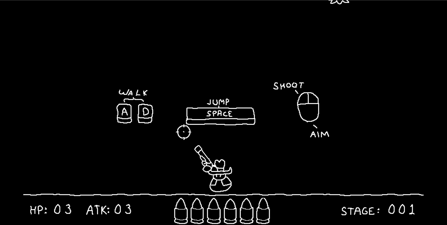 Gunfigher Gunman's Proof Game Play Instructions Screen Screenshot.