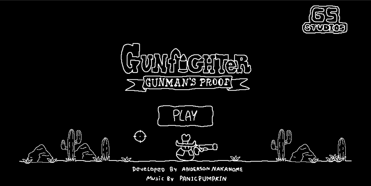 Gunfigher Gunman's Proof Game Welcome Screen Screenshot.