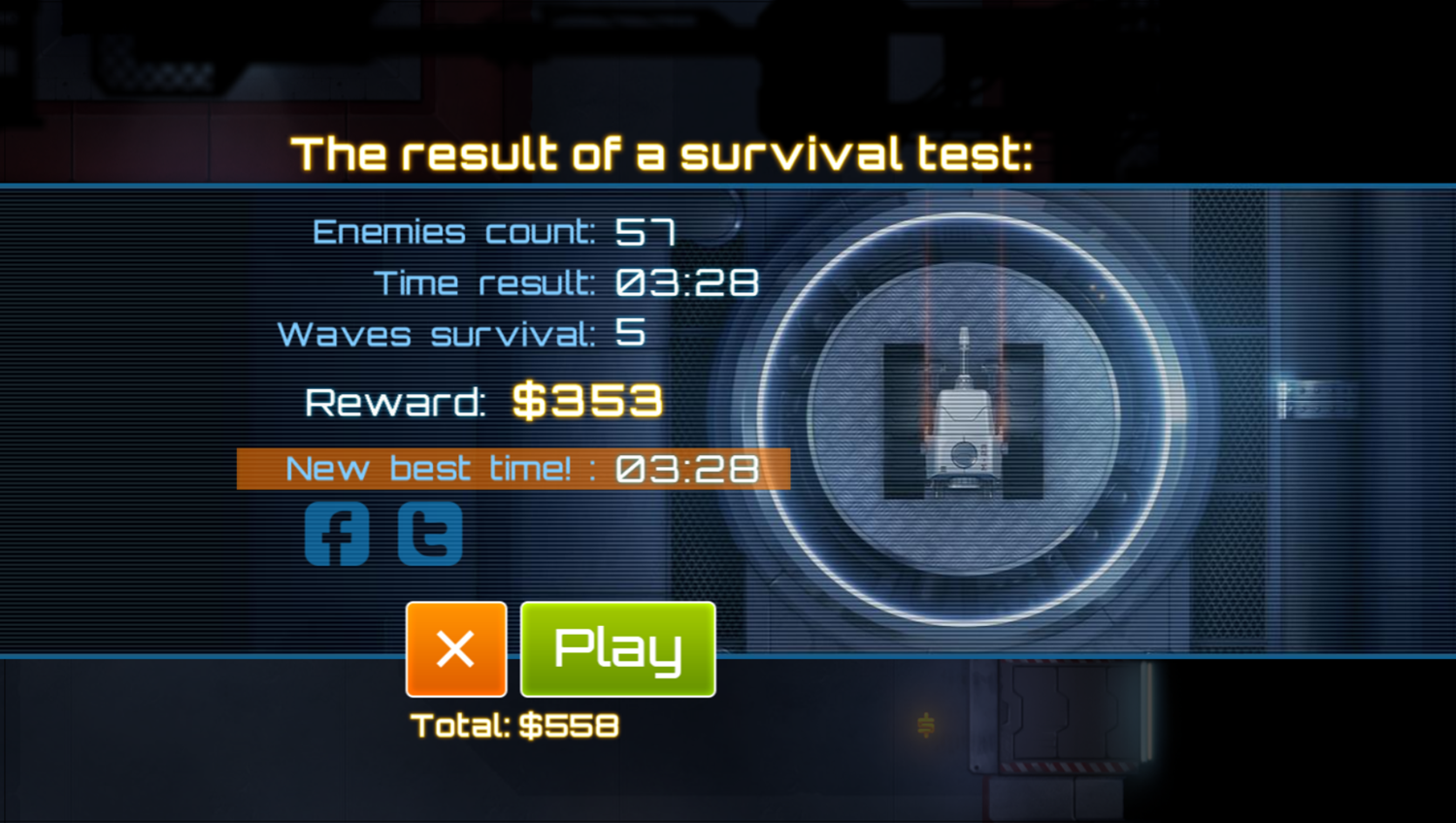Gunmach Game Score Screenshot.