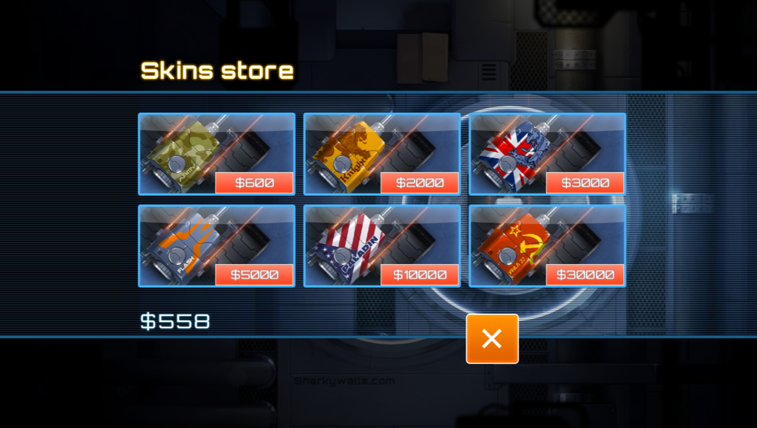 Gunmach Game Skin Store Screenshot.