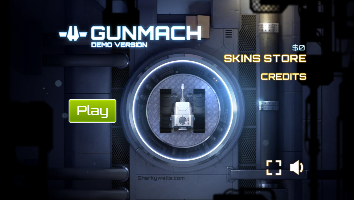 Gunmach Game Welcome Screen Screenshot.